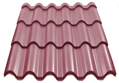 Image of Wine Red color (RAL 3005) for metal tile