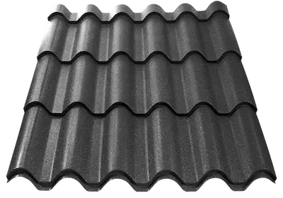 Image of Jet Black color (RAL 9005) for metal tile