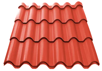 Imagine culoare Roșu (RAL 3000) pentru țiglă metalică