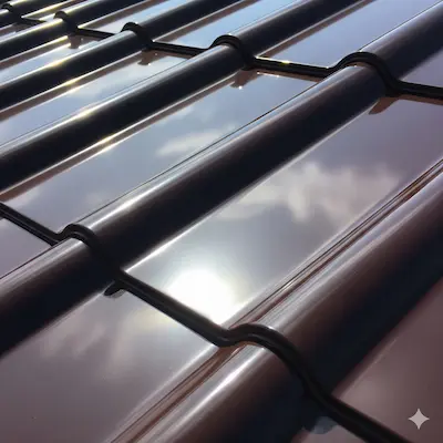 Lustro finish for Nobel metal tile by Limoncello Pergola